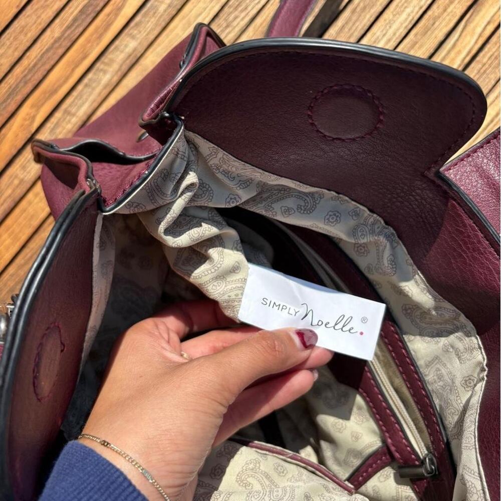 Simply noelle burgundy leather handbag - Picture 7 of 7